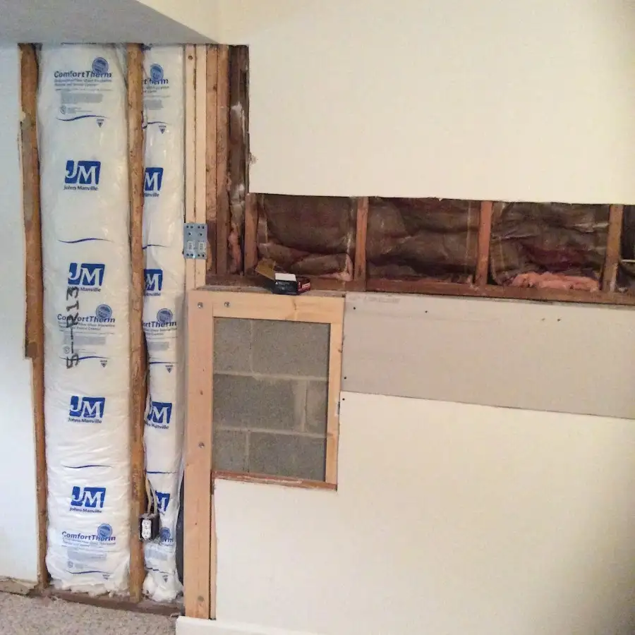 Wall insulation replacement during Contents Cleaning & Restoration in Myrtle Beach